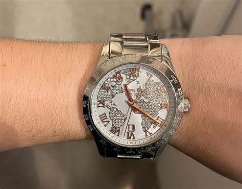 michael kors uhr silber weltkarte|michael kors jet set.